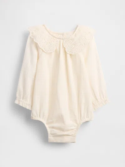 Gap Baby Collared Bubble Bodysuit In Neutral
