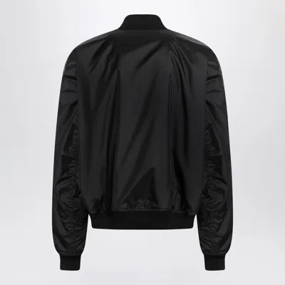 Balenciaga Men Bomber Jacket With Logo In Black