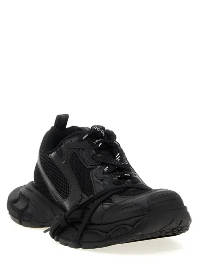 Balenciaga Black Mesh And Polyurethane 3xl Sneakers In Black