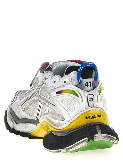 Balenciaga Men White Gradient Runner Sneakers In White