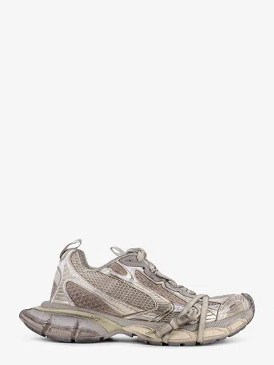 Balenciaga Men '3xl' Grey Low Top Sneakers With Logo Detail In Tech Fabric Man In Gray