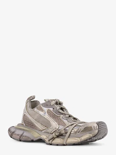 Balenciaga Men '3xl' Grey Low Top Sneakers With Logo Detail In Tech Fabric Man In Gray