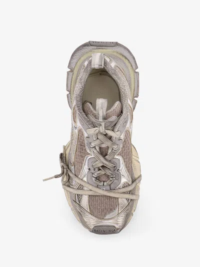 Balenciaga Men '3xl' Grey Low Top Sneakers With Logo Detail In Tech Fabric Man In Gray