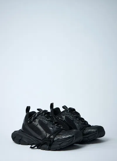 Balenciaga Black Mesh And Polyurethane 3xl Sneakers In Black