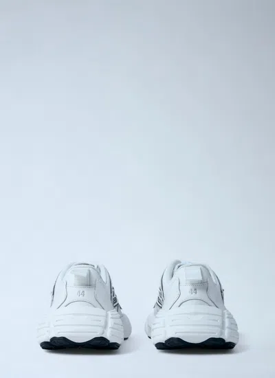 Balenciaga Men White Cowskin And Polyester Monday Shoe Sneakers