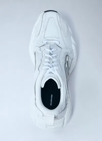 Balenciaga Men White Cowskin And Polyester Monday Shoe Sneakers