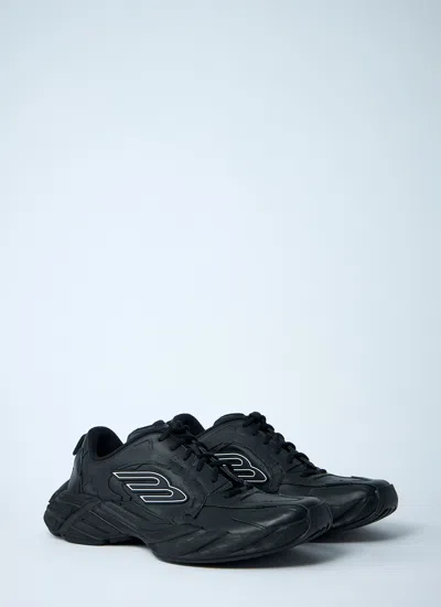 Balenciaga Black Leather Monday Sneakers