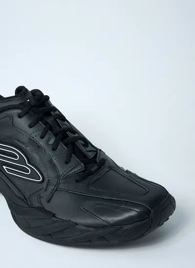 Balenciaga Black Leather Monday Sneakers