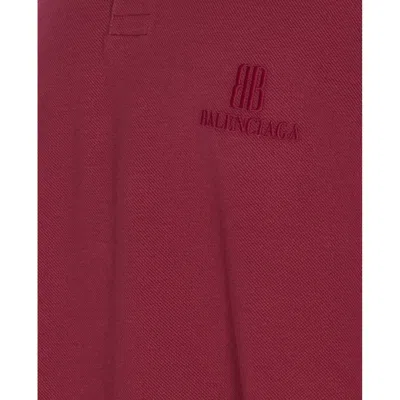Balenciaga Crewneck Shirt With Nano Bb Style In Red