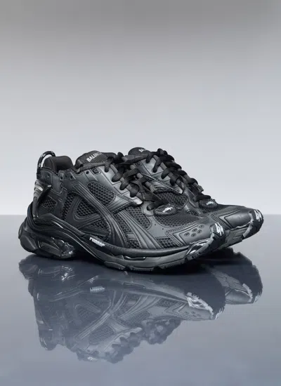 Balenciaga Men Runner Mesh And Leather Sneakers