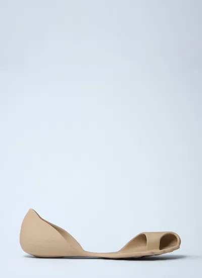 Balenciaga Flat Sole Open Toe Eva Zero Sneakers In Beige