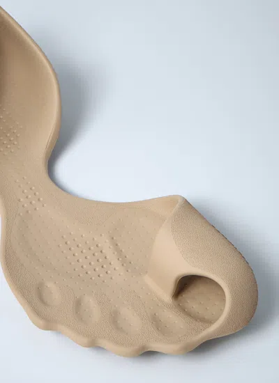 Balenciaga Flat Sole Open Toe Eva Zero Sneakers In Beige