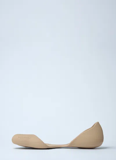 Balenciaga Flat Sole Open Toe Eva Zero Sneakers In Beige