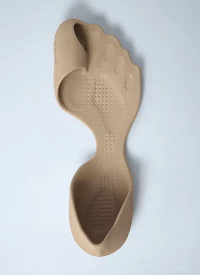 Balenciaga Flat Sole Open Toe Eva Zero Sneakers In Beige