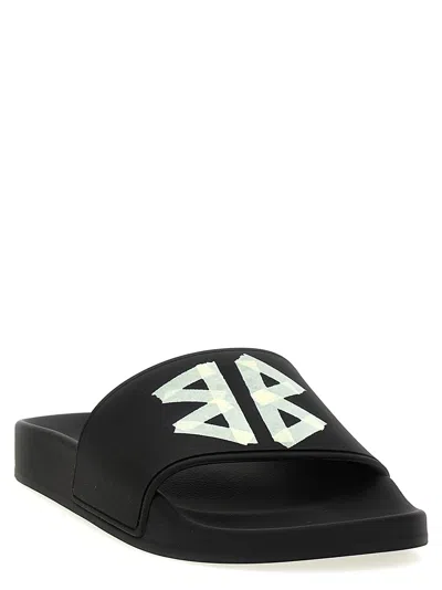Balenciaga Slide Sandals With Open Toe And Flat Sole