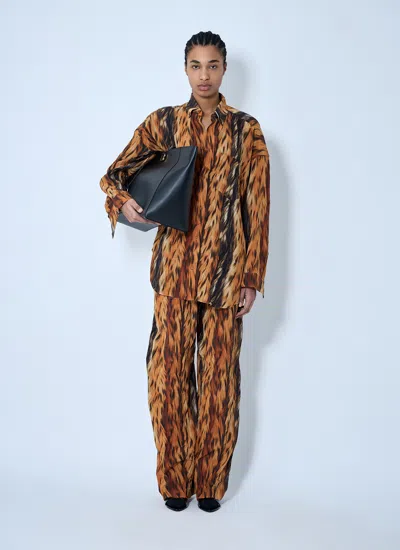 Balenciaga Pajamas-style Pants In Brown