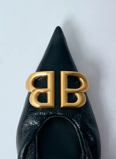 Balenciaga Women Monaco Leather Slingback Pumps In Black