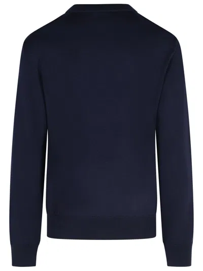 Balmain Branded Sweater In Blue In Black