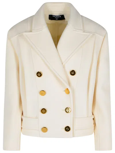 Balmain Double-breasted Wool Coat