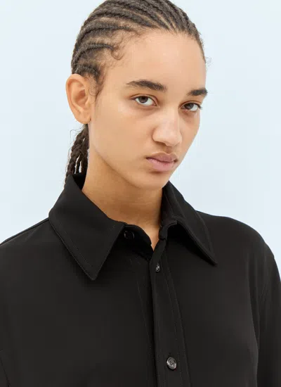 Bottega Veneta Women Black Shirt With Notebook Cuffs In Viscose Woman In Black