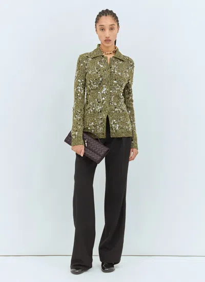 Bottega Veneta Women Leather Andiamo Clutch With Intrecciato Motif In Black