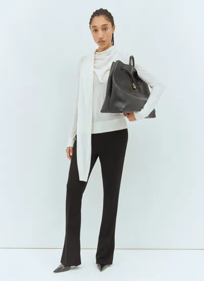 Bottega Veneta Fluid Matte Jersey Flare Leg Pants In Black