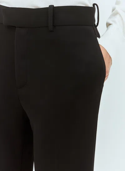 Bottega Veneta Fluid Matte Jersey Flare Leg Pants In Black