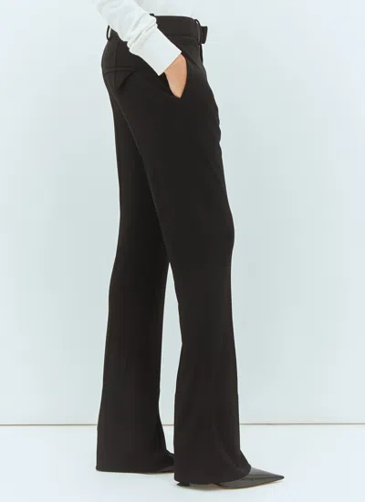 Bottega Veneta Fluid Matte Jersey Flare Leg Pants In Black