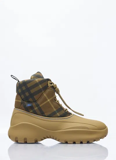 Burberry Scoot Trek Ankle Boot With Check Pattern