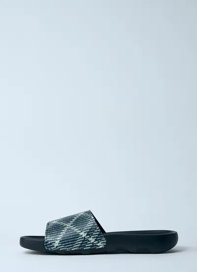 Burberry Men Check Dive Slides In Multi