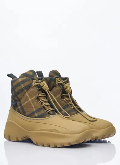Burberry Scoot Trek Ankle Boot With Check Pattern