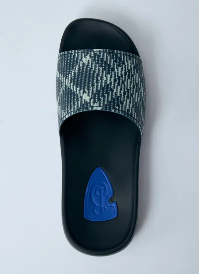 Burberry Men Check Dive Slides In Multi