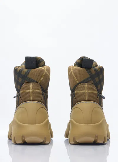 Burberry Scoot Trek Ankle Boot With Check Pattern