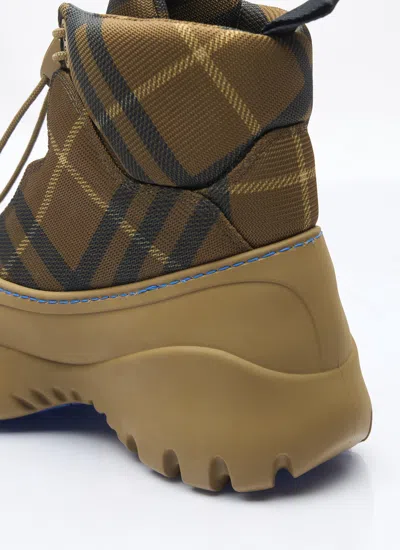 Burberry Scoot Trek Ankle Boot With Check Pattern