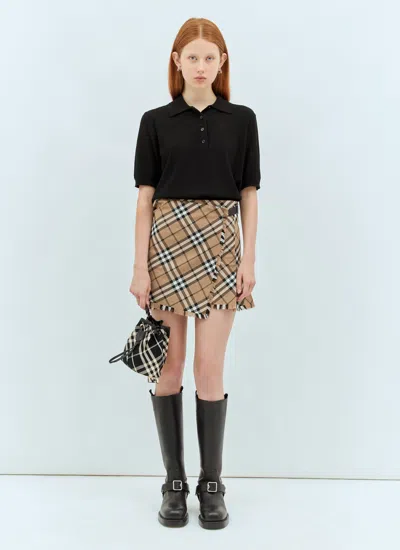 Burberry Women Check Mini Skirt In Multi