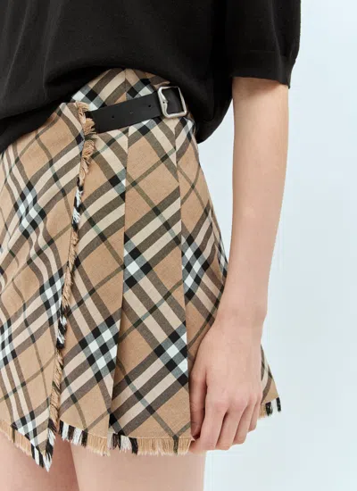 Burberry Women Check Mini Skirt In Multi