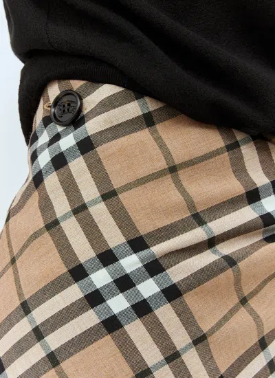 Burberry Women Check Mini Skirt In Multi