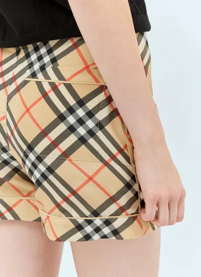 Burberry Sand Beige Shorts In Sand Ip Check