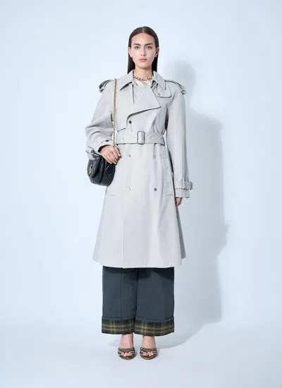 Burberry Women Trench Coat In Gray