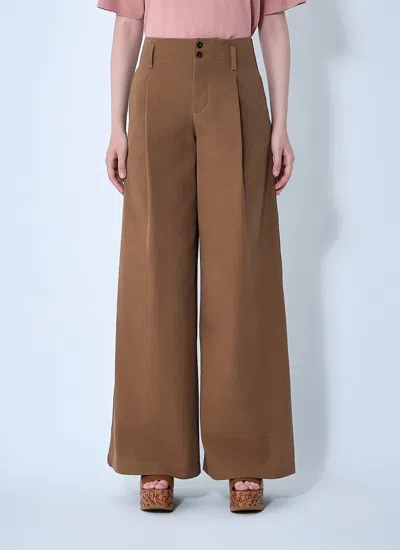 Chloé Cotton Canvas Wide Pants