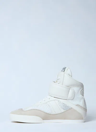 Chloé Mesh And Suede Kick High-top Sneakers In White