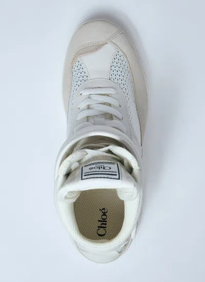 Chloé Mesh And Suede Kick High-top Sneakers In White