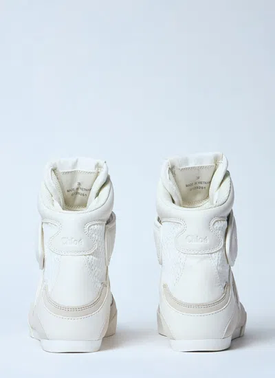 Chloé Mesh And Suede Kick High-top Sneakers In White