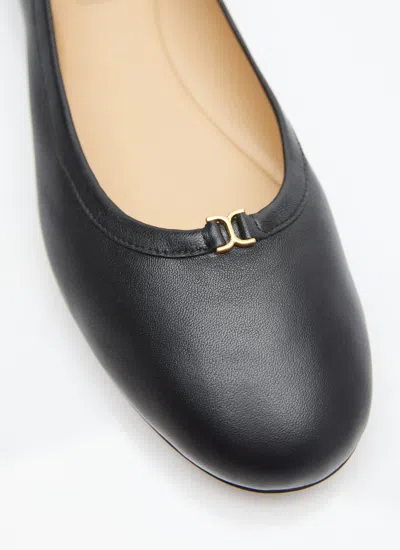 Chloé Black Nappa Leather Marcie Ballerina
