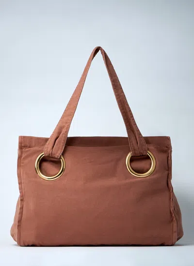 Chloé Medium Plage Tote Bag In Orange