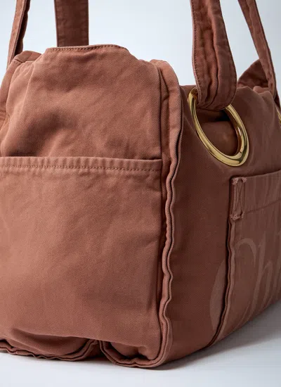 Chloé Medium Plage Tote Bag In Orange