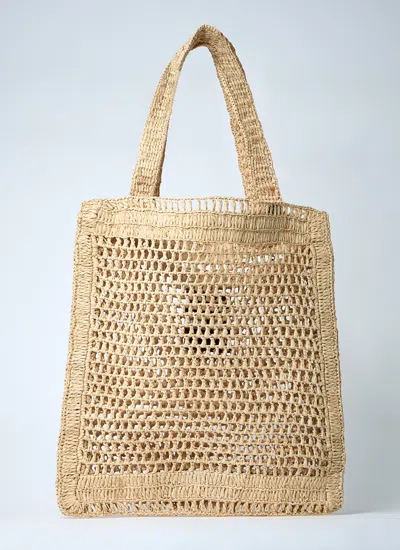 Chloé Summer Banana Crochet Tote Bag