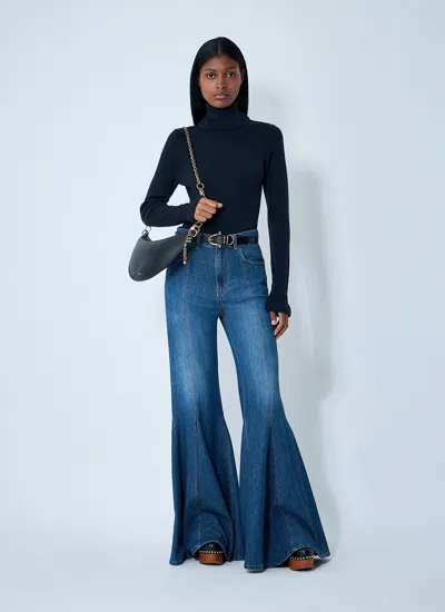 Chloé Women Wool-blend Sweater In Blue