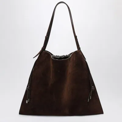 Christian Louboutin Brown Suede Baggy Tote Bag Women In Neutral