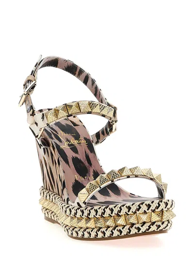 Christian Louboutin Pyraclou Wedges Multicolor